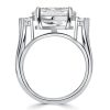 Oval Cut Blue Topaz Engagement Ring for Women in 925 Sterling Silver