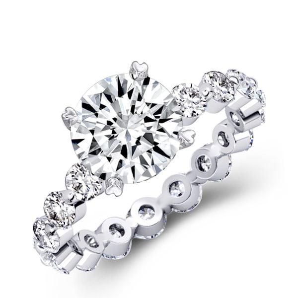 Eternity Created Pink and White Sapphire 3-Piece Sterling Silver Wedding Set