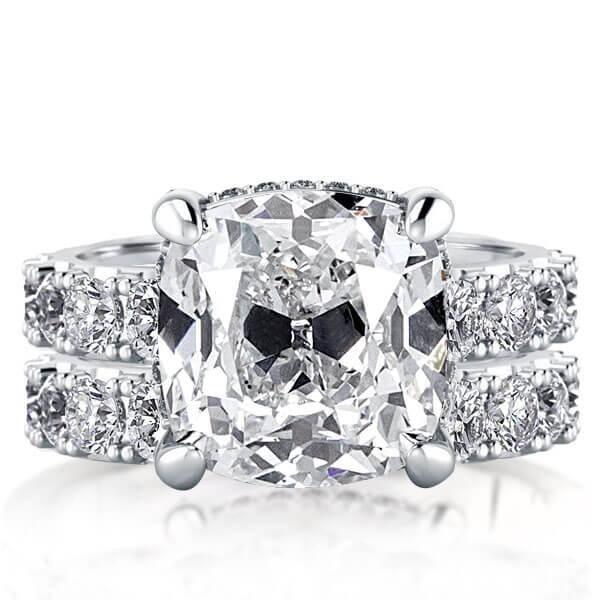White Sapphire Bridal Ring Set - 925 Sterling Silver