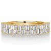Double Row Baguette Half Eternity Wedding Band in Sterling Silver (1.26 CT. TW.)