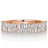 Double Row Baguette Half Eternity Wedding Band in Sterling Silver (1.26 CT. TW.)