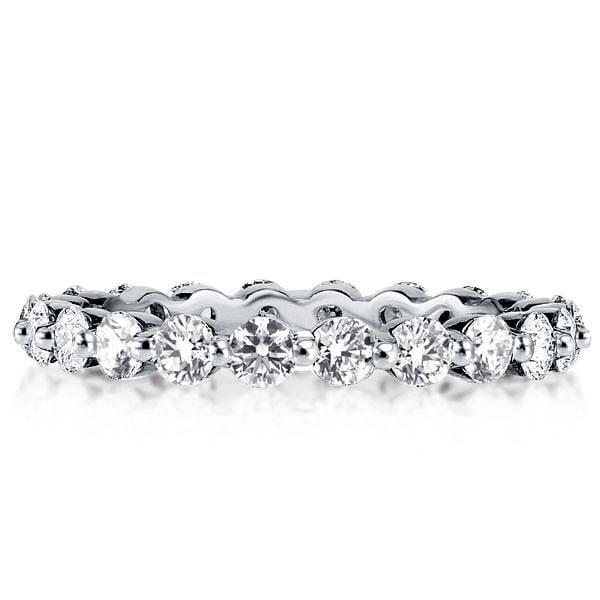 925 Sterling Silver Eternity Wedding Band with 2.20 CT. TW. White Sapphire