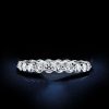 925 Sterling Silver Eternity Wedding Band with 2.20 CT. TW. White Sapphire