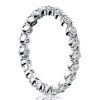 925 Sterling Silver Eternity Wedding Band with 2.20 CT. TW. White Sapphire