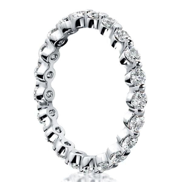 925 Sterling Silver Eternity Wedding Band with 2.20 CT. TW. White Sapphire