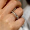 Oval Cut Solitaire Engagement Ring Set with Bezel Setting, 18K Gold Plated Sterling Silver