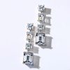 Emerald & White Sapphire Sterling Silver Drop Earrings