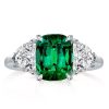 Cushion Cut Sapphire Ring - 925 Sterling Silver - 3.00 CT