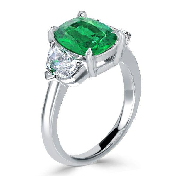 Cushion Cut Sapphire Ring - 925 Sterling Silver - 3.00 CT