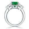 Cushion Cut Sapphire Ring - 925 Sterling Silver - 3.00 CT