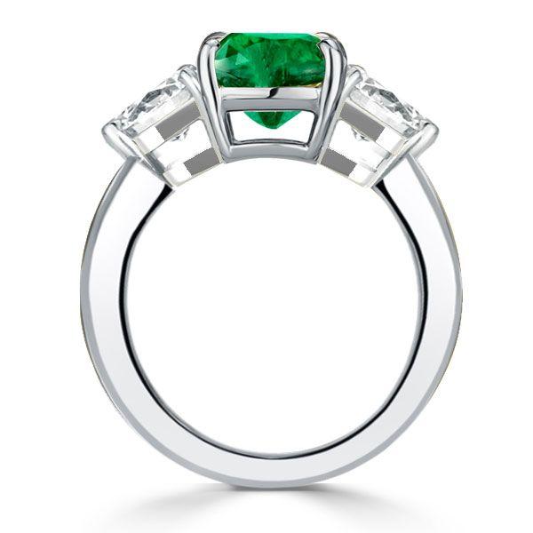Cushion Cut Sapphire Ring - 925 Sterling Silver - 3.00 CT