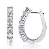 13.27mm Sterling Silver Hoop Earrings with Rhodium Finish