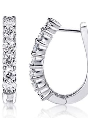 13.27mm Sterling Silver Hoop Earrings with Rhodium Finish