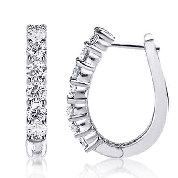 13.27mm Sterling Silver Hoop Earrings with Rhodium Finish