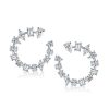 Mixed Shape Sapphire Pendant Necklace and Earrings Jewelry Set in Rhodium Plated 925 Sterling Silver