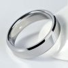 Halo Cushion White Sapphire Wedding Ring Set - Sterling Silver & Titanium