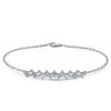 Sterling Silver Round Cut Chain Bracelet | 0.70 CT. TW. | Rhodium Plated