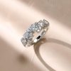 Bezel-Set Multi-Shape Half Eternity Anniversary Band in Sterling Silver (2.00 CT. TW.)