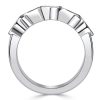 Bezel-Set Multi-Shape Half Eternity Anniversary Band in Sterling Silver (2.00 CT. TW.)