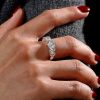 Bezel-Set Multi-Shape Half Eternity Anniversary Band in Sterling Silver (2.00 CT. TW.)