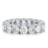 Round Eternity Womens Wedding Band in 925 Sterling Silver with Simulated Diamonds