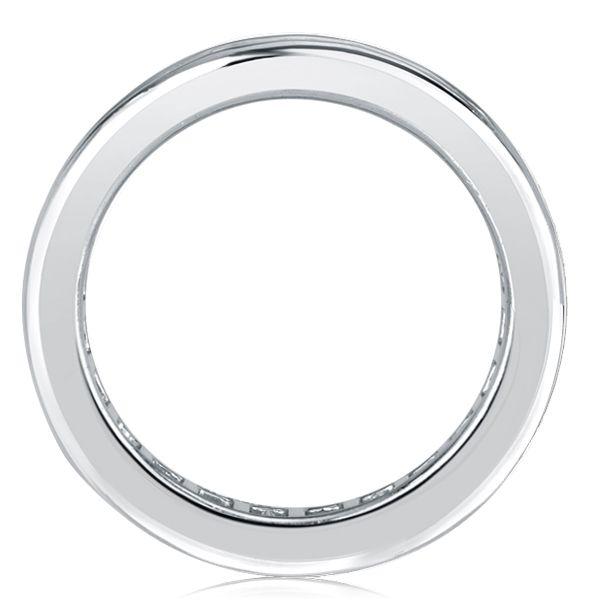 Asscher Cut White Sapphire Eternity Band - 925 Sterling Silver Wedding Ring