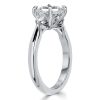 Emerald Cut Three Stone Ring - 925 Sterling Silver - Travel Wedding, 1.95 CTW