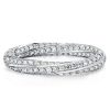 9.25 CT. TW. Round Cut Infinity Eternity Wedding Band in Rhodium-Plated Sterling Silver