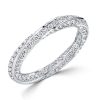 9.25 CT. TW. Round Cut Infinity Eternity Wedding Band in Rhodium-Plated Sterling Silver