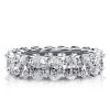 Eternity Oval Created White Sapphire Wedding Band - Platinum Style Sterling Silver