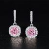 Pink Drop Earrings - Sterling Silver 925 - Women's Jewelry