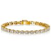 Round Cut Cubic Zirconia Tennis Bracelet - 925 Sterling Silver - Wedding & Special Occasions