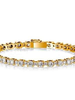 Round Cut Cubic Zirconia Tennis Bracelet - 925 Sterling Silver - Wedding & Special Occasions