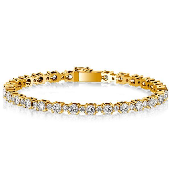 Round Cut Cubic Zirconia Tennis Bracelet - 925 Sterling Silver - Wedding & Special Occasions