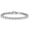 Round Cut Cubic Zirconia Tennis Bracelet - 925 Sterling Silver - Wedding & Special Occasions