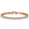 Round Cut Cubic Zirconia Tennis Bracelet - 925 Sterling Silver - Wedding & Special Occasions