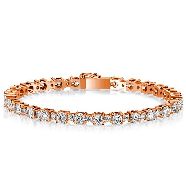 Round Cut Cubic Zirconia Tennis Bracelet - 925 Sterling Silver - Wedding & Special Occasions