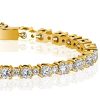 Round Cut Cubic Zirconia Tennis Bracelet - 925 Sterling Silver - Wedding & Special Occasions