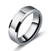 Titanium Steel Men's Wedding Band - Silver Anniversary Ring