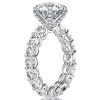 Classic Round Cut Engagement Ring in Rhodium Plated Sterling Silver with 3.00 CT Center Stone