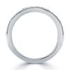 Sterling Silver Milgrain Triple Row Wedding Band | 4.35 CTW