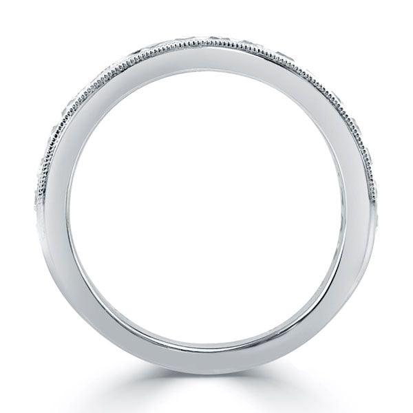 Sterling Silver Milgrain Triple Row Wedding Band | 4.35 CTW