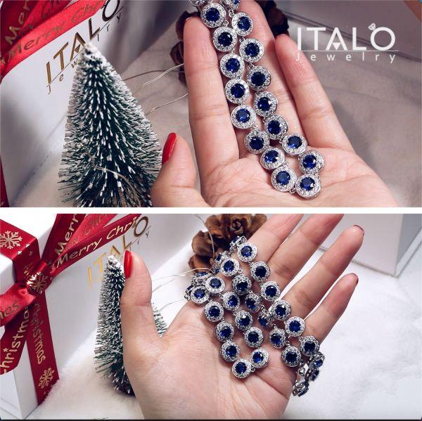 Classic Halo Round Cut Necklace for Women in Sterling Silver