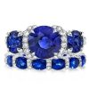 Sterling Silver Wedding Band Set for Women - 6.75 CT. TW. Cubic Zirconia