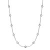 White Sapphire Bezel Set Tennis Necklace in 925 Sterling Silver