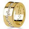 Wide Eternity Band Ring for Women - Flush Set - Sterling Silver Wedding Band