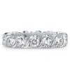 Swirl Eternity Ring - Round Cut Wedding Band - Sterling Silver - 1.40 CT. TW.