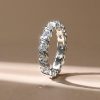 Swirl Eternity Ring - Round Cut Wedding Band - Sterling Silver - 1.40 CT. TW.