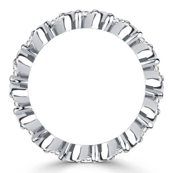 Swirl Eternity Ring - Round Cut Wedding Band - Sterling Silver - 1.40 CT. TW.