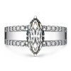 Marquise Cut White Sapphire Wedding Set - Sterling Silver 3PC Bridal Ring Set